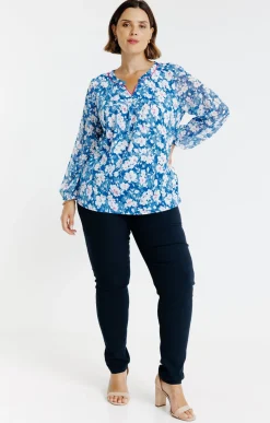 Toscane Boutique Blouse imprimé fleuri| Tee-shirts
