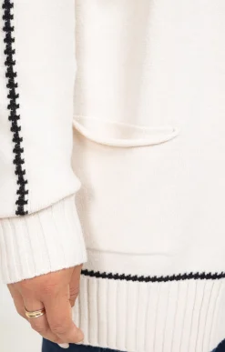 Toscane Boutique Cardigan avec détail contrasté| Pulls & Cardigans