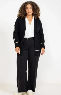 Toscane Boutique Cardigan avec détail contrasté| Pulls & Cardigans