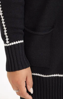 Toscane Boutique Cardigan avec détail contrasté| Pulls & Cardigans