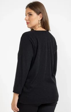 Toscane Boutique Cardigan uni avec boutons fantaisies| Pulls & Cardigans