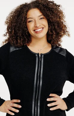 Toscane Boutique Cardigan uni zippé| Pulls & Cardigans