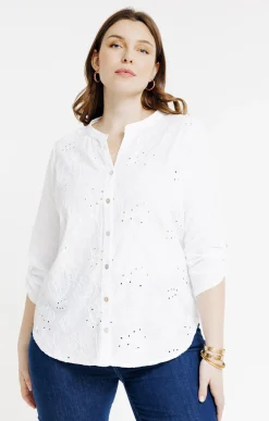 Toscane Boutique Chemise avec broderies anglaises| Chemisiers & Tuniques
