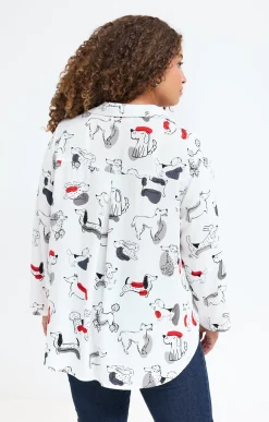 Toscane Boutique Chemise avec imprimé chiens| Chemisiers & Tuniques
