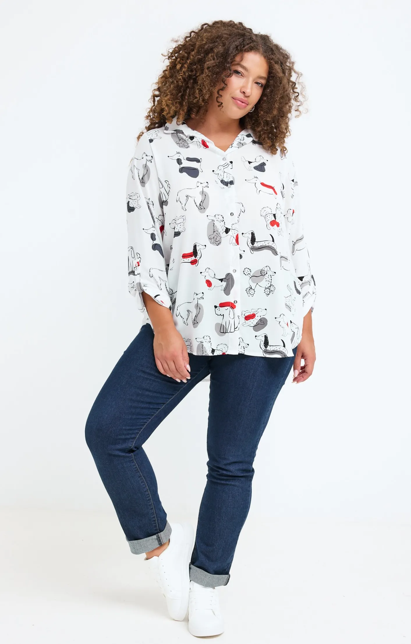 Toscane Boutique Chemise avec imprimé chiens| Chemisiers & Tuniques