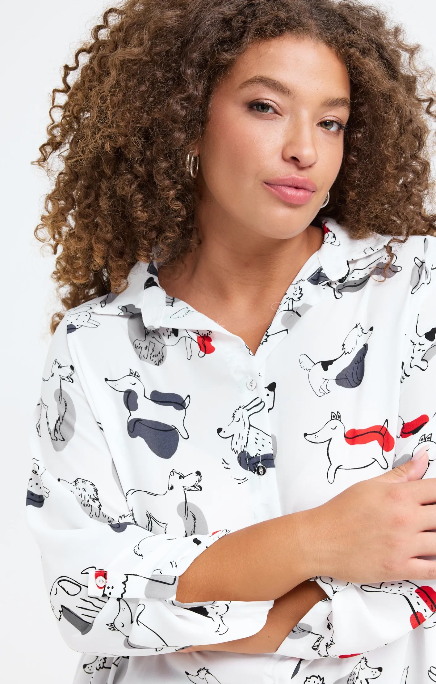 Toscane Boutique Chemise avec imprimé chiens| Chemisiers & Tuniques