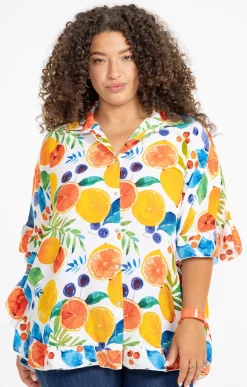 Toscane Boutique Chemise imprimé pamplemousse| Chemisiers & Tuniques