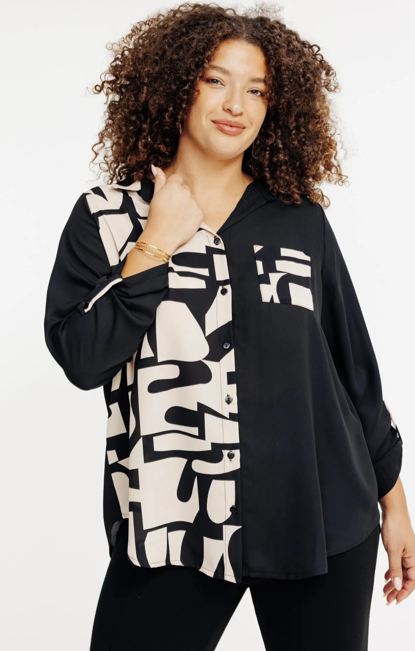 Toscane Boutique Chemise imprimée patch| Chemisiers & Tuniques