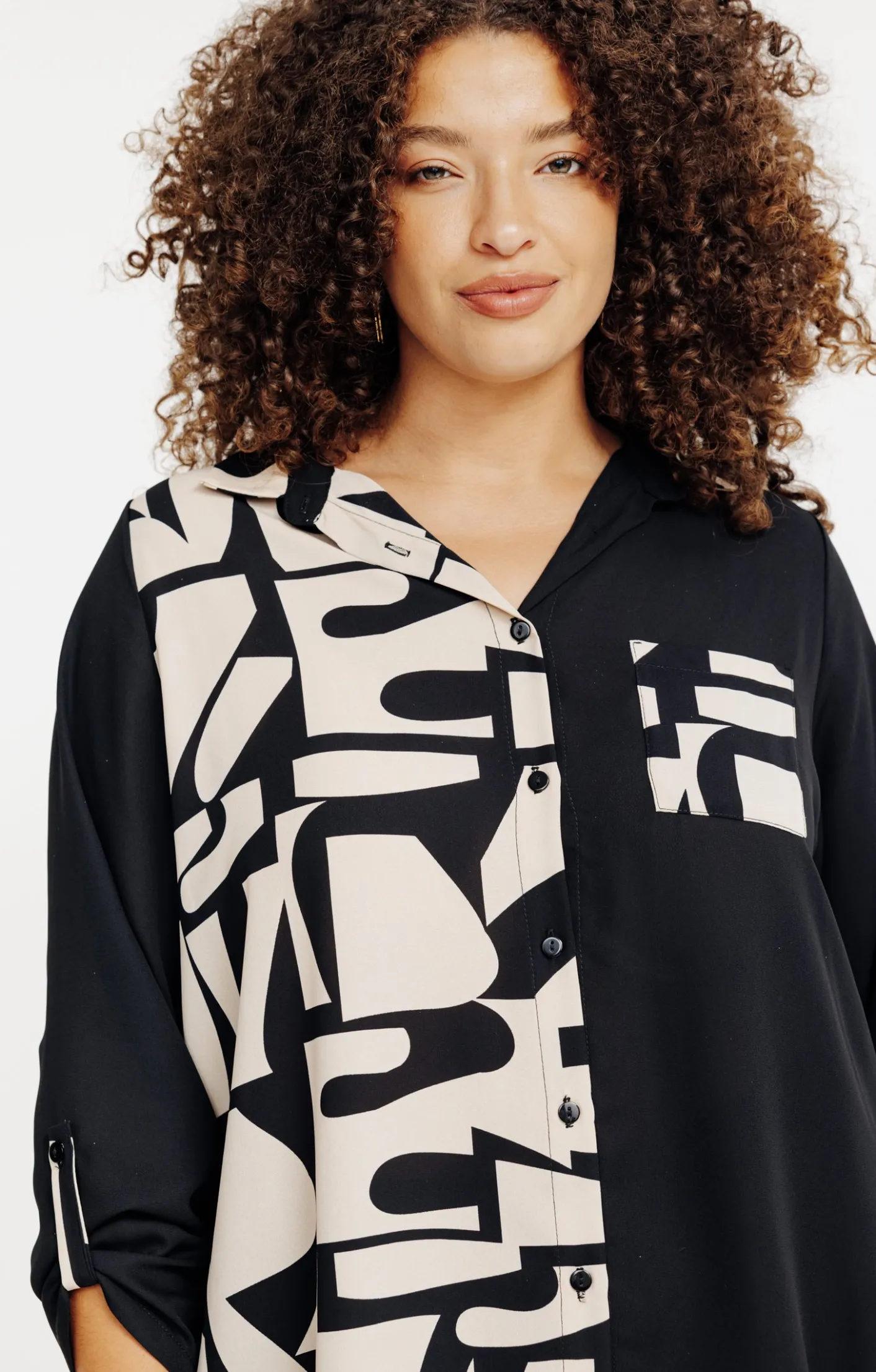 Toscane Boutique Chemise imprimée patch| Chemisiers & Tuniques
