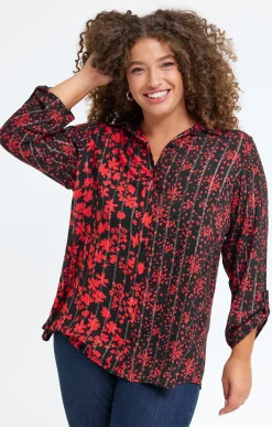 Toscane Boutique Chemise imprimée patch| Chemisiers & Tuniques