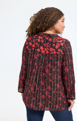 Toscane Boutique Chemise imprimée patch| Chemisiers & Tuniques