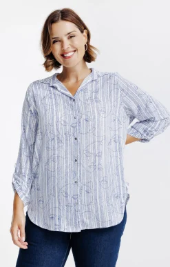 Toscane Boutique Chemise imprimée viages et rayée| Chemisiers & Tuniques