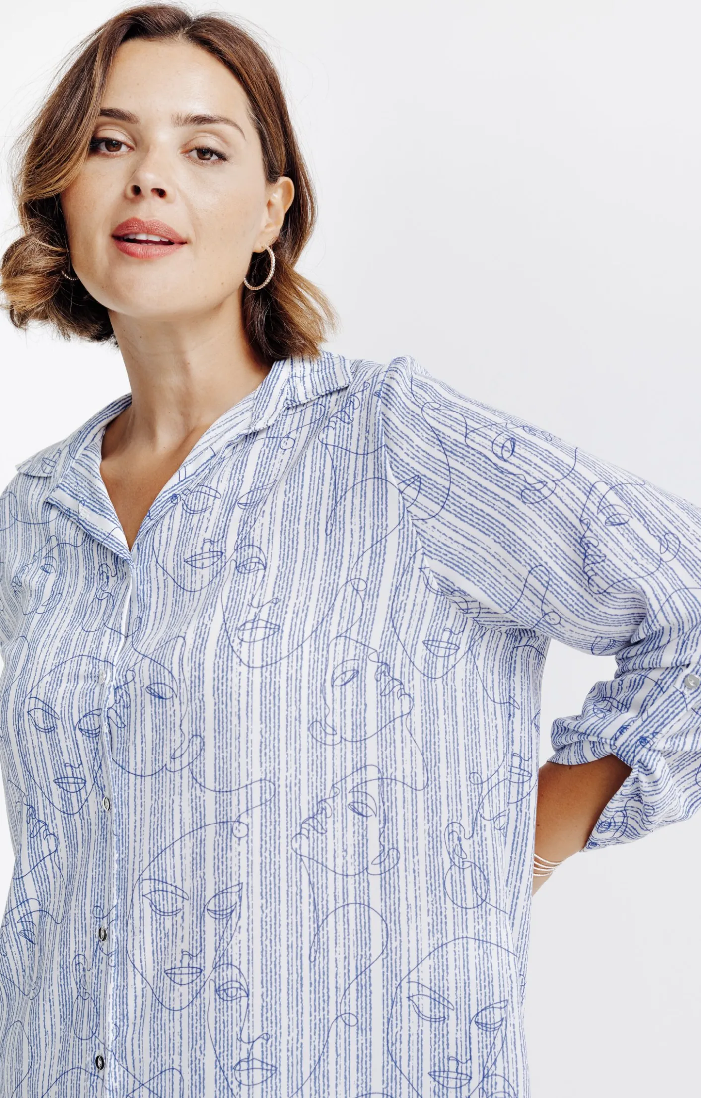 Toscane Boutique Chemise imprimée viages et rayée| Chemisiers & Tuniques