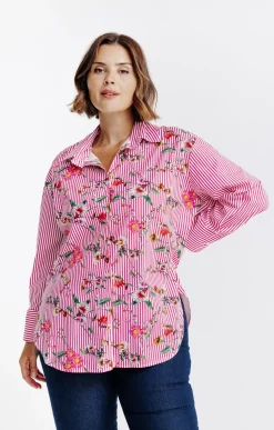 Toscane Boutique Chemise rayée et imprimé fleuri| Chemisiers & Tuniques