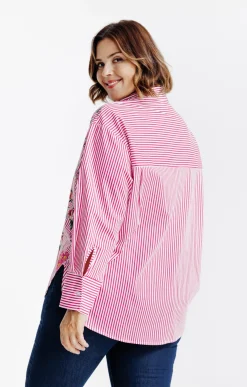 Toscane Boutique Chemise rayée et imprimé fleuri| Chemisiers & Tuniques