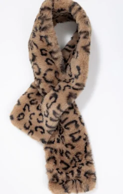 Toscane Boutique Col fourrure léopard| Accessoires