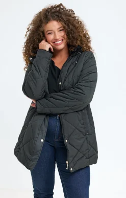 Toscane Boutique Doudoune avec capuche et fausse fourrure| Parkas & Impers