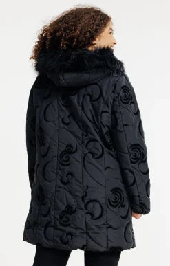 Toscane Boutique Doudoune avec fleurs en relief| Parkas & Impers