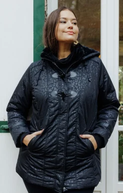 Toscane Boutique Doudoune avec imprimé léopard| Parkas & Impers