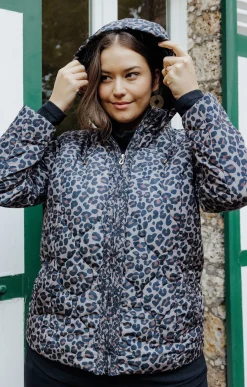 Toscane Boutique Doudoune imprimé léopard| Parkas & Impers
