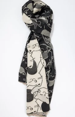 Toscane Boutique Echarpe chaude imprimé chats mignons| Accessoires
