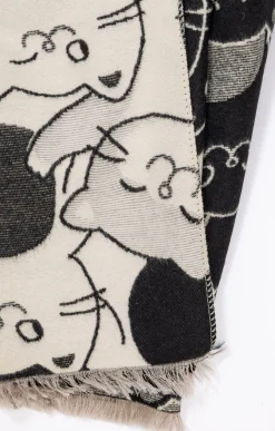 Toscane Boutique Echarpe chaude imprimé chats mignons| Accessoires