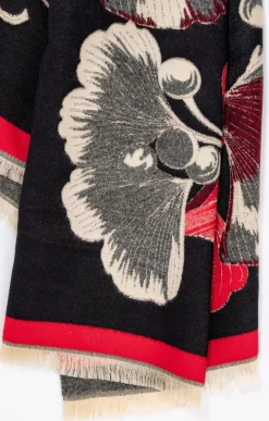 Toscane Boutique Echarpe chaude imprimé ginkgo| Accessoires