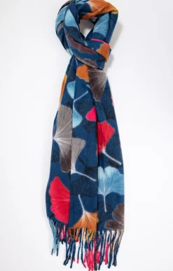 Toscane Boutique Echarpe douce imprimé ginkgo| Accessoires