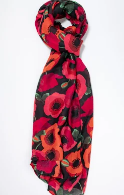 Toscane Boutique Foulard imprimé coquelicots| Accessoires