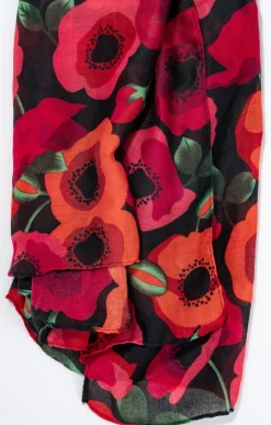 Toscane Boutique Foulard imprimé coquelicots| Accessoires
