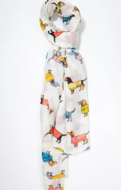 Toscane Boutique Foulard léger imprimé teckel| Accessoires