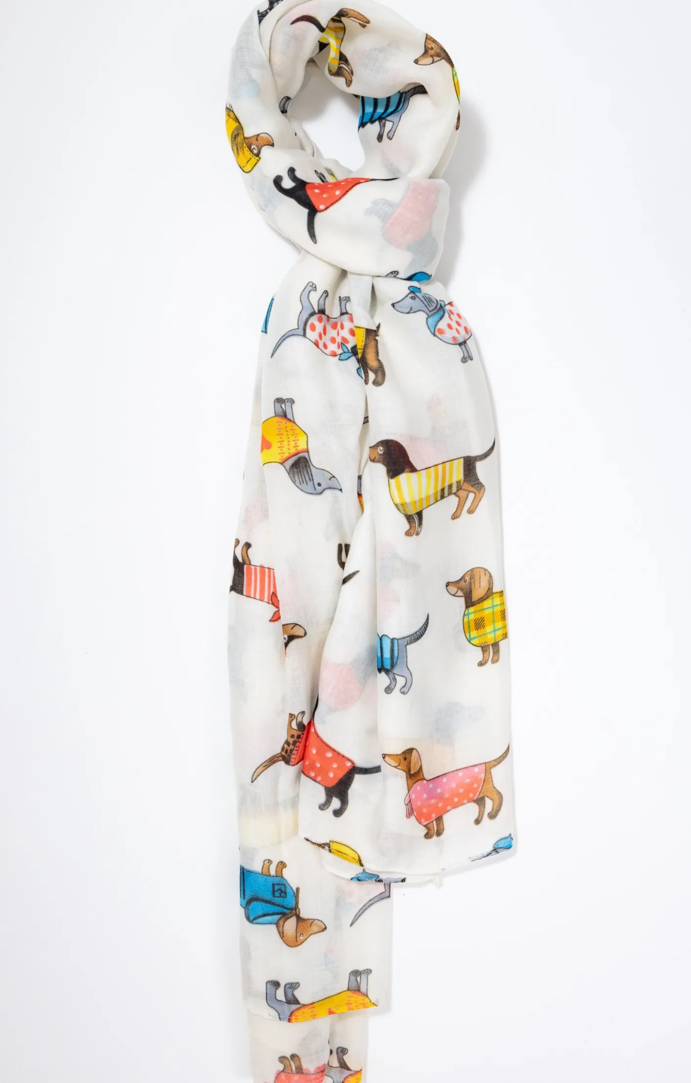 Toscane Boutique Foulard léger imprimé teckel| Accessoires