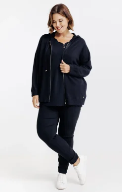 Toscane Boutique Gilet à capuche avec lurex| Pulls & Cardigans