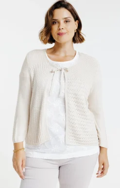 Toscane Boutique Gilet à nouer avec fil lurex| Pulls & Cardigans
