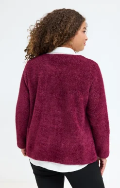 Toscane Boutique Gilet fluffy uni| Pulls & Cardigans