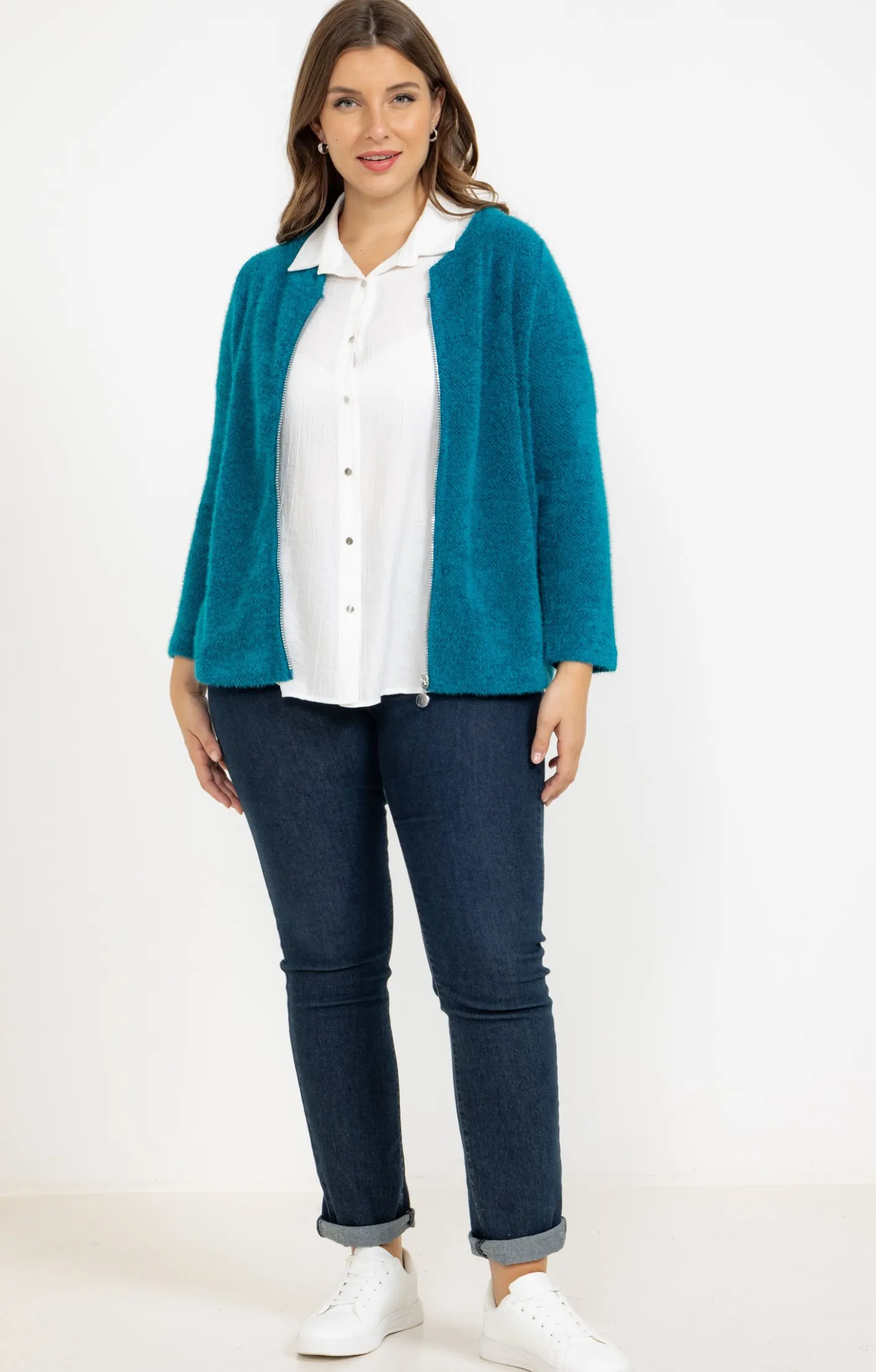 Toscane Boutique Gilet fluffy uni| Pulls & Cardigans