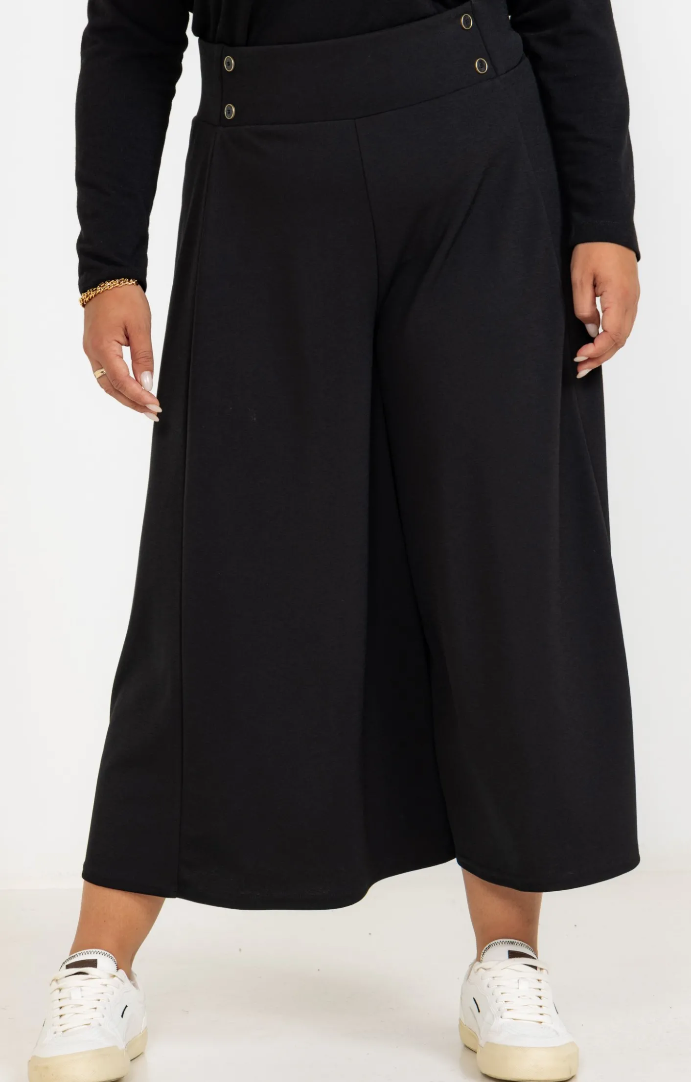 Toscane Boutique Jupe culotte avec boutons| Jupes