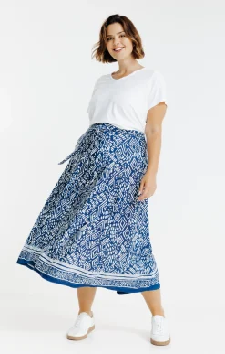 Toscane Boutique Jupe en maille à imprimé ikat| Jupes