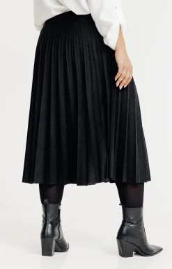 Toscane Boutique Jupe en maille unie plissée| Jupes