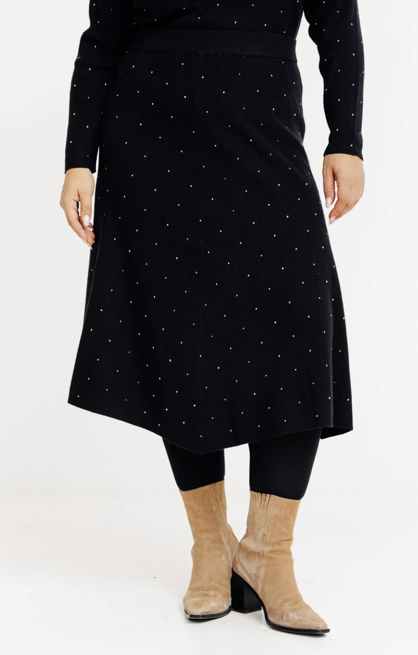 Toscane Boutique Jupe maille chaude strass all over| Jupes