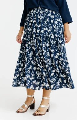 Toscane Boutique Jupon évasé imprimé fleuri| Jupes