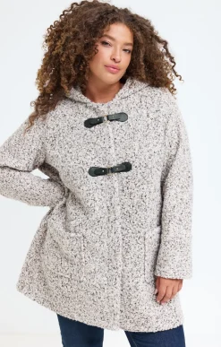Toscane Boutique Manteau à capuche en bouclette| Manteaux