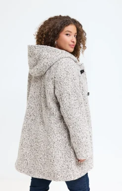 Toscane Boutique Manteau à capuche en bouclette| Manteaux