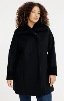 Toscane Boutique Manteau avec flockage léopard| Manteaux