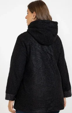 Toscane Boutique Manteau bi-matière avec capuche| Manteaux