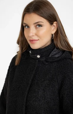 Toscane Boutique Manteau bi-matière avec capuche| Manteaux