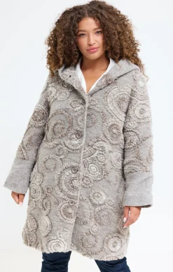 Toscane Boutique Manteau en lainage fantaisie| Manteaux