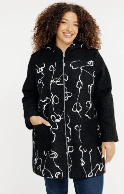 Toscane Boutique Manteau fantaisie en bouclette| Manteaux