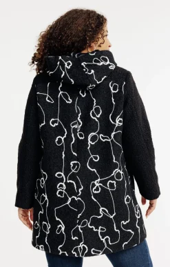Toscane Boutique Manteau fantaisie en bouclette| Manteaux