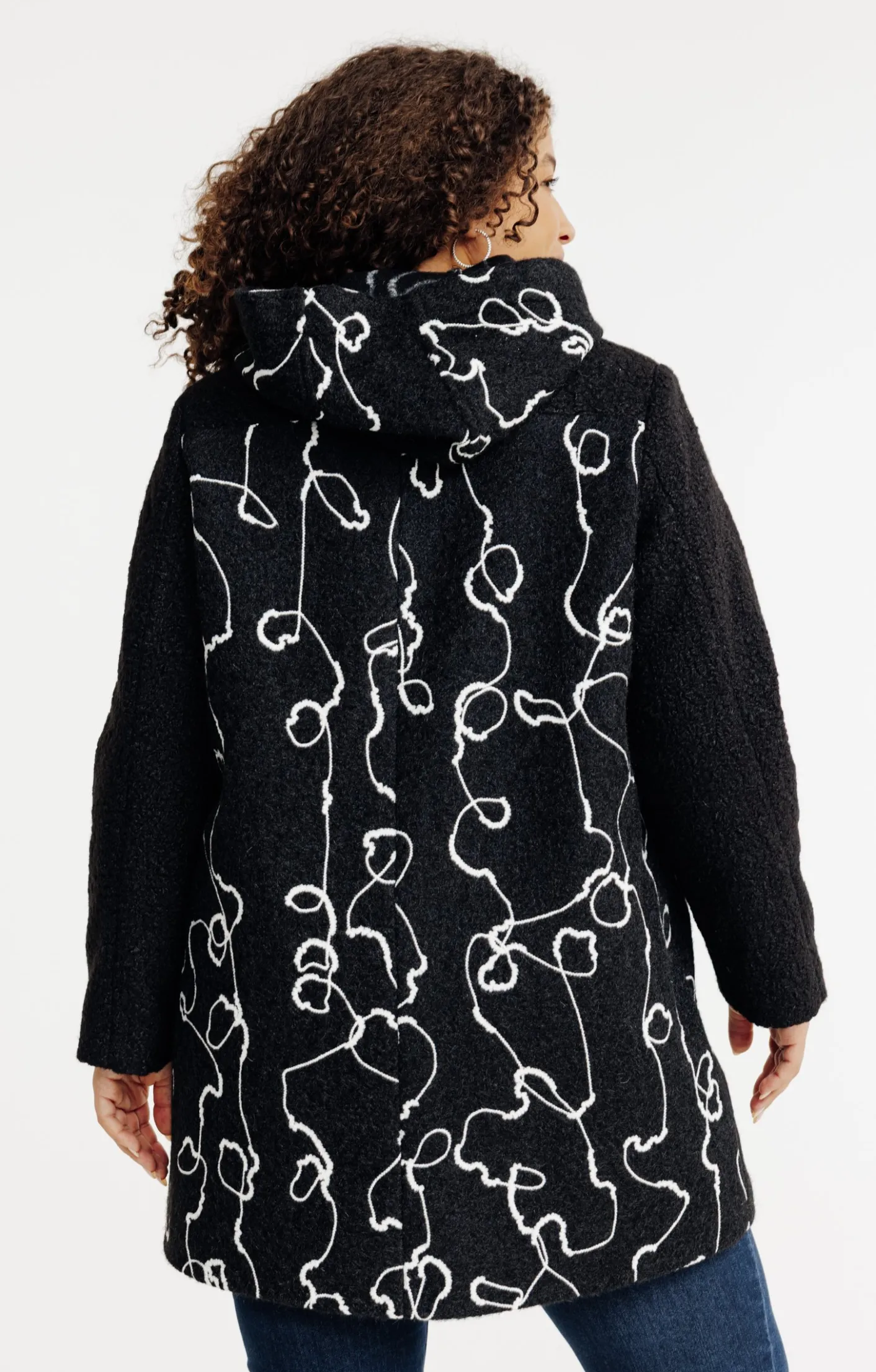 Toscane Boutique Manteau fantaisie en bouclette| Manteaux